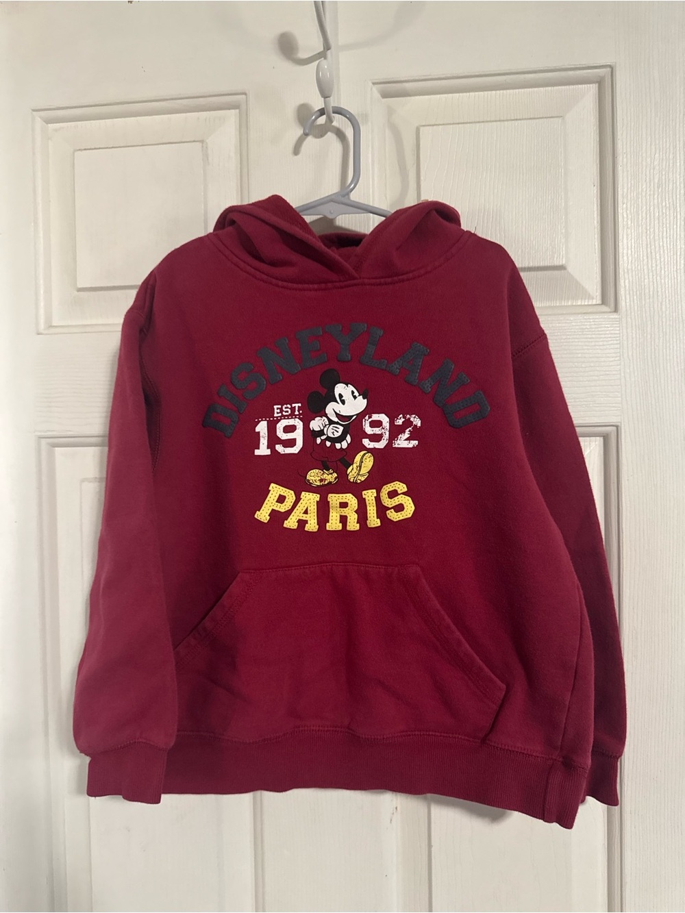 Disney Paris Kids' Burgundy Mickey Hoodie